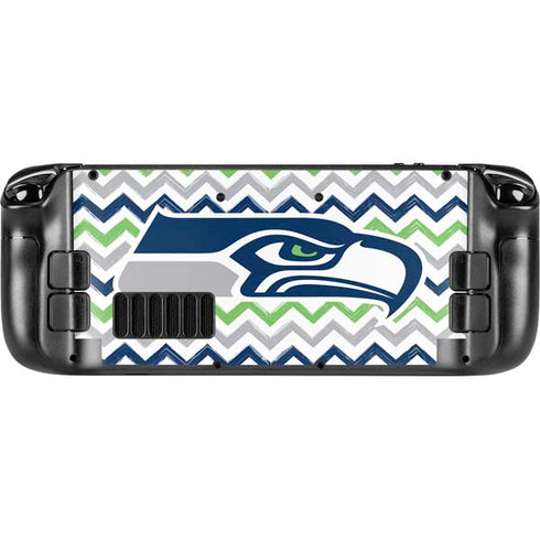 NFL Seattle Seahawks Chevron Steam Deck Handheld Gaming Computer Skin